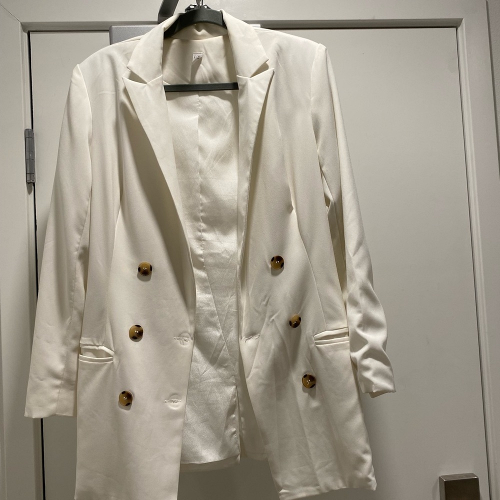 Adorable White Blazer from Luna B